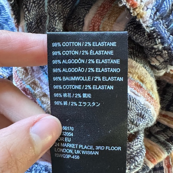 Free People Fine Line Stripped knit flares Pants sz xs - Picture 13 of 13